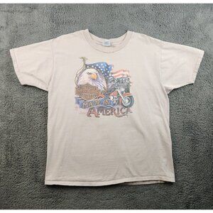 VTG Harley Davidson 3D Emblem Eagle Shirt Mens Extra Large 1987 Motorcycle Biker
